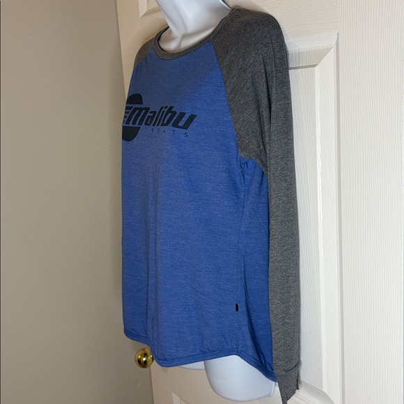 Malibu Boats long sleeve t-shirt, blue and gray, size small - Picture 4 of 6